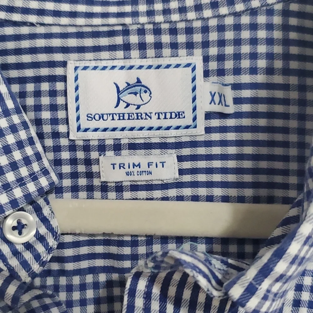 Southern Tide Plaid Long Sleeve Button Down Shirt Size XXL